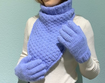 Womens gloves knit, Gloves mittens, Scarf women handmade, Handmade gloves, Winter gloves handwarmers, Infinity scarf knit