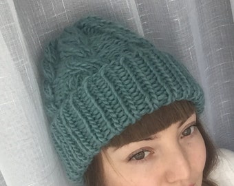 Knit hat women, Beige slouchy beanie, Oversized beanie, Winter headgear,Beanie hat, Chunky knit hat, Slouchy beanie women