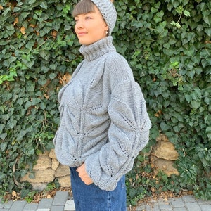 Sweaters for women, Oversize sweater, Cable knit sweater, Cozy sweater for woman, Chunky sweater, Turtleneck Sweater, Sweater vest women
