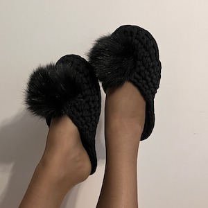 House shoes women, Crochet slippers, Cozy slippers for fall, Soft cotton Slides, Eco friendly shoes, Work slippers, House slippers