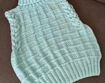 Handmade Alpaca Wool Knit Vest: Cable Knit Sleeveless Jumper