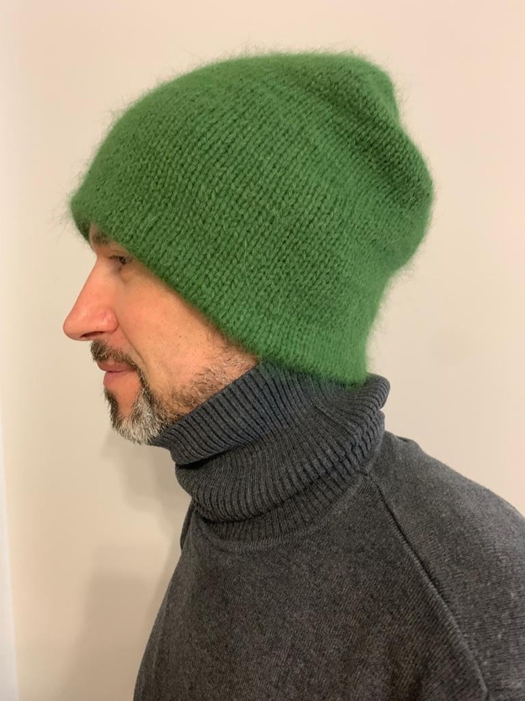 Slouchy Beanie Knit Hat Knitted Beanie Hat Mens Knit Hat for Etsy