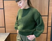Cable knit sweater, Oversize knit sweater, Wool sweater women, Chunky sweater, Loose knit sweater, Hand knit sweater women