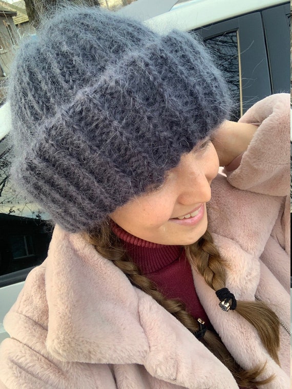 Hat Women Winter, Christmas Clearance, Mohair Beanie, Wool Hat