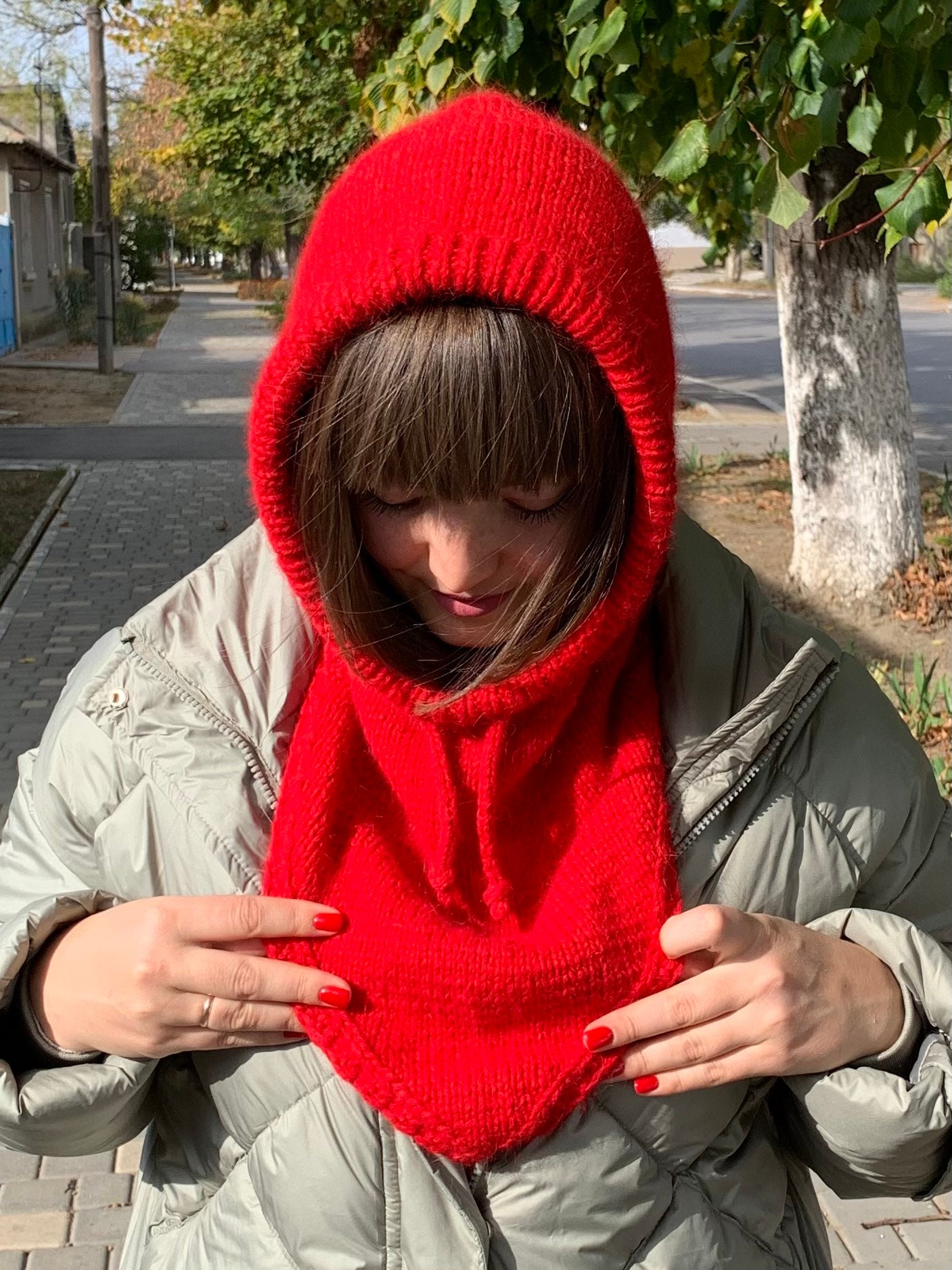 Balaclava Knit, Boho Winter Hat, Balaclava Hood, Cozy Winter