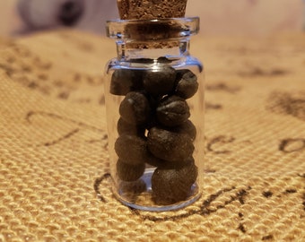 Goat & Rabbit Poop Pellets in Glass Vial, Curiosity Oddity