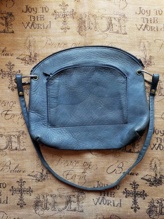 Vintage women's genuine leather bag,  Leather pur… - image 3