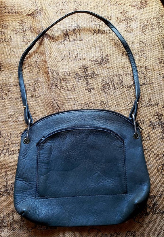 Vintage women's genuine leather bag,  Leather pur… - image 1