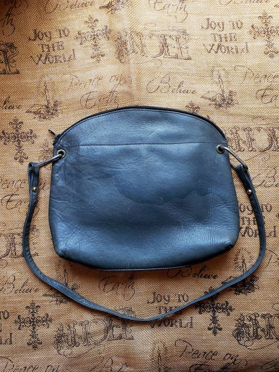 Vintage women's genuine leather bag,  Leather pur… - image 2