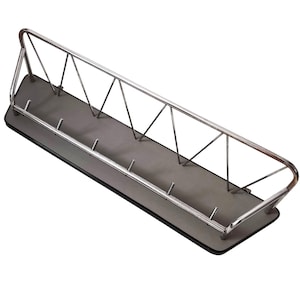 Vintage coat rack Gispen style Design Wall Coat Rack &#39;Train Coat Rack&#39; Chrome Tube Coat Rack Eifel construction Retro Coat Rack Netherlands 1960