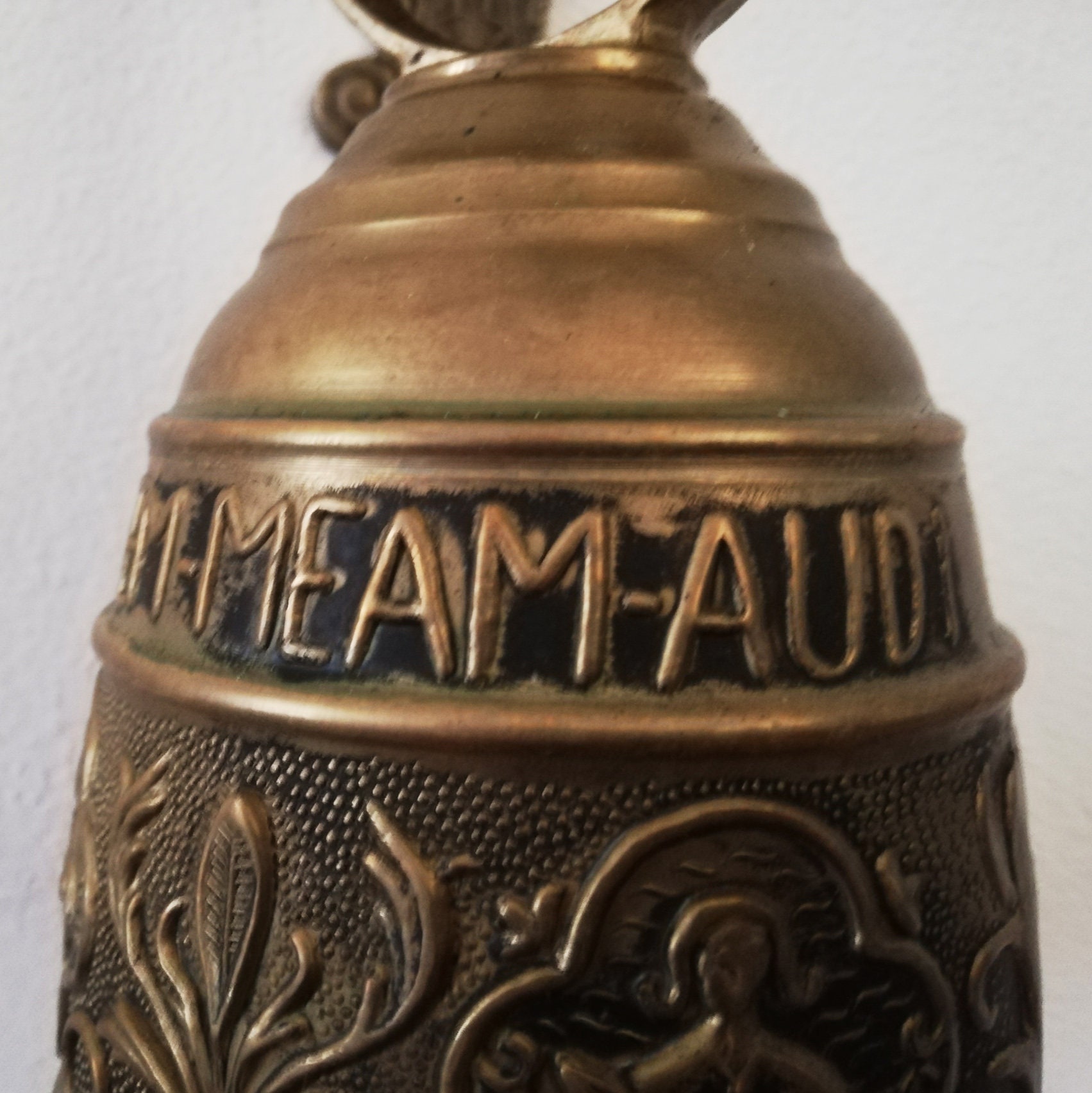 Antique monastic bell with Latin inscription Brasbel Etsy