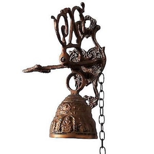 Antike Klosterglocke Gelbe Kupferglocke Brasbel Türklingel Messingglocke Kuriositäten Dekorative Zugglocke 1920