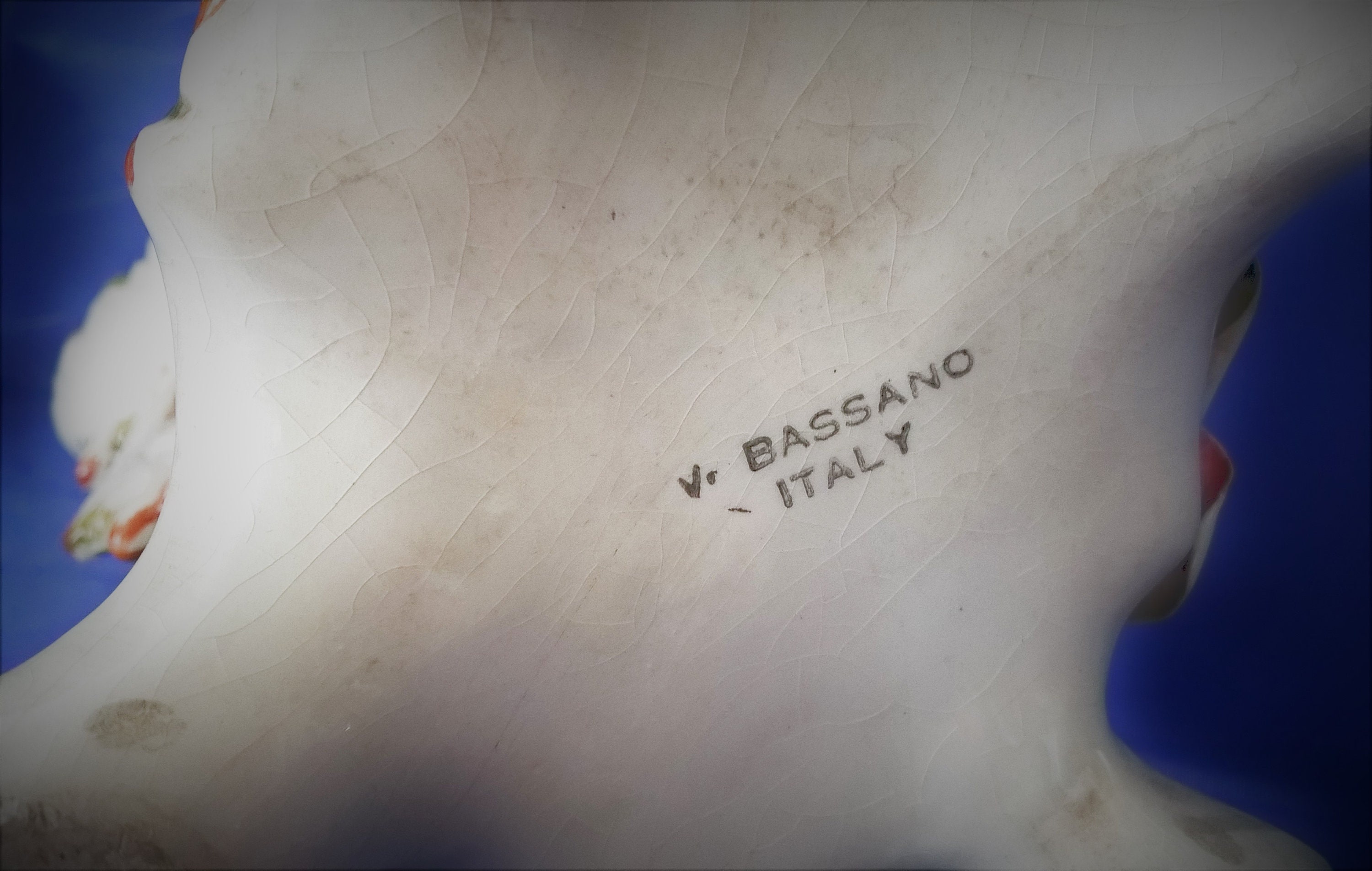 3905 コロニアル・レディ 磁器製 壁掛けポケット花瓶 日本製 1950年