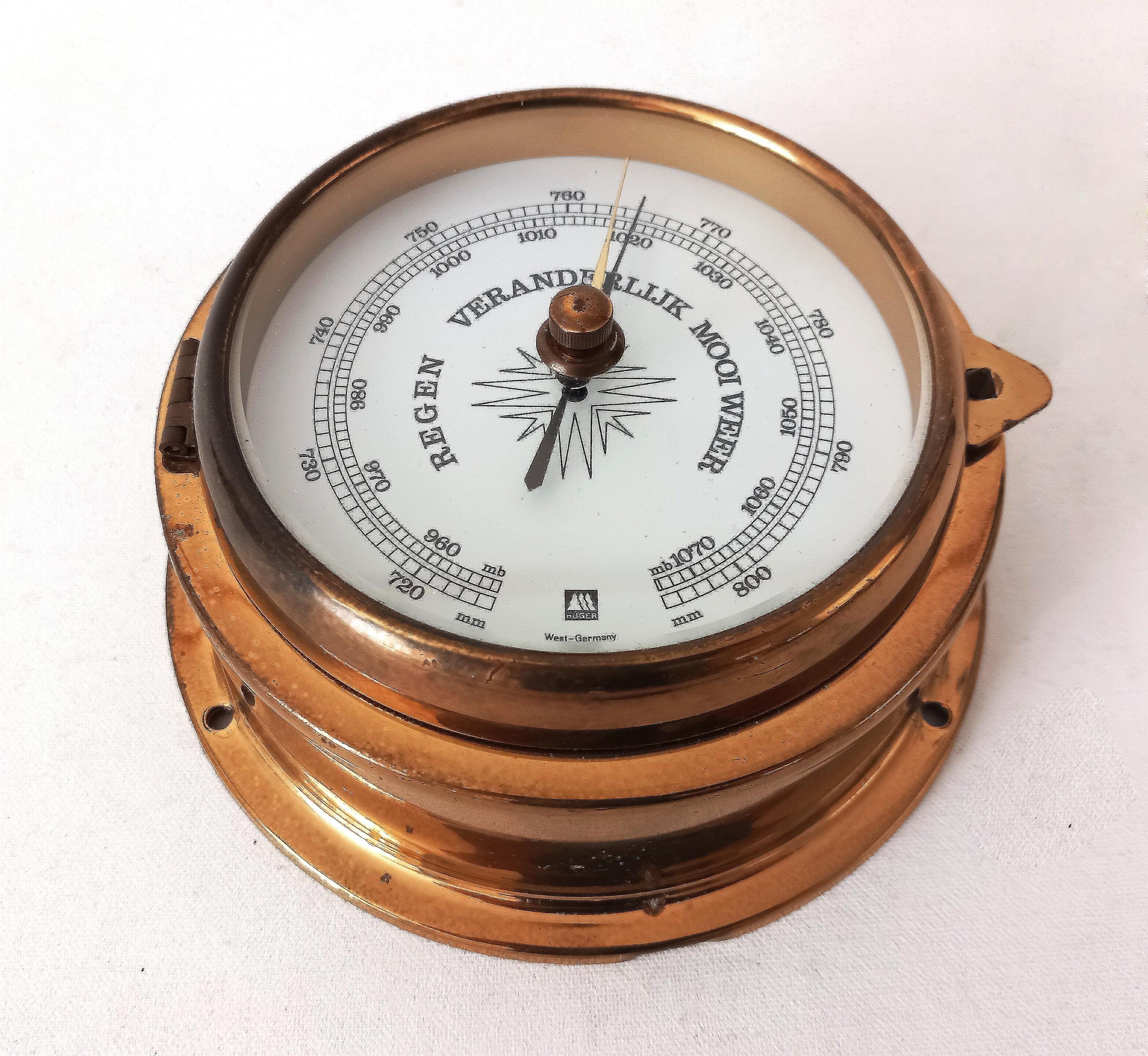 Antique barometer - Etsy 日本 ヴィンテージ HUGER ドイツ製 気圧計