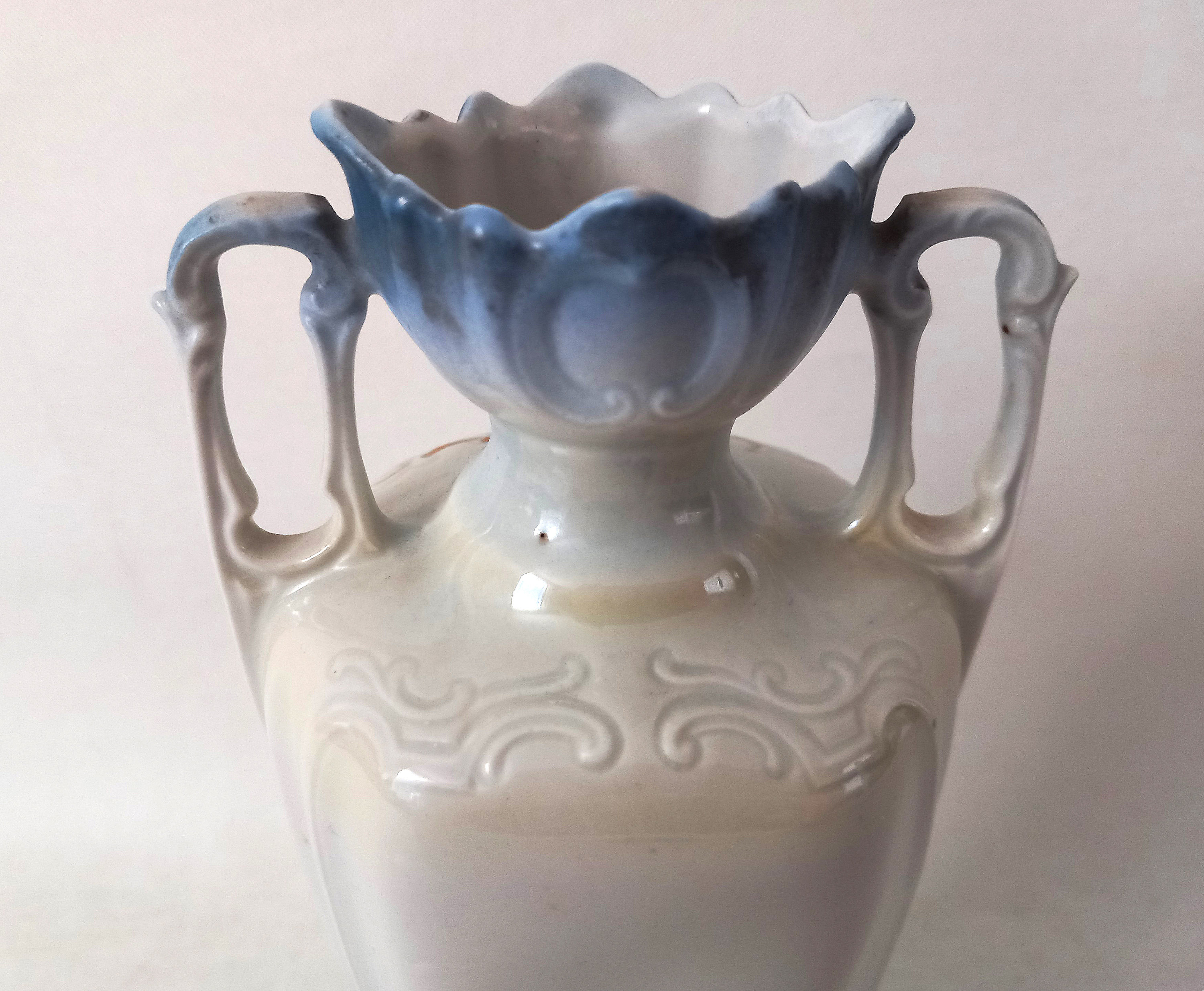 1880-1920年ベルギー NIMY窯 花瓶 アールヌーヴォー フラワー