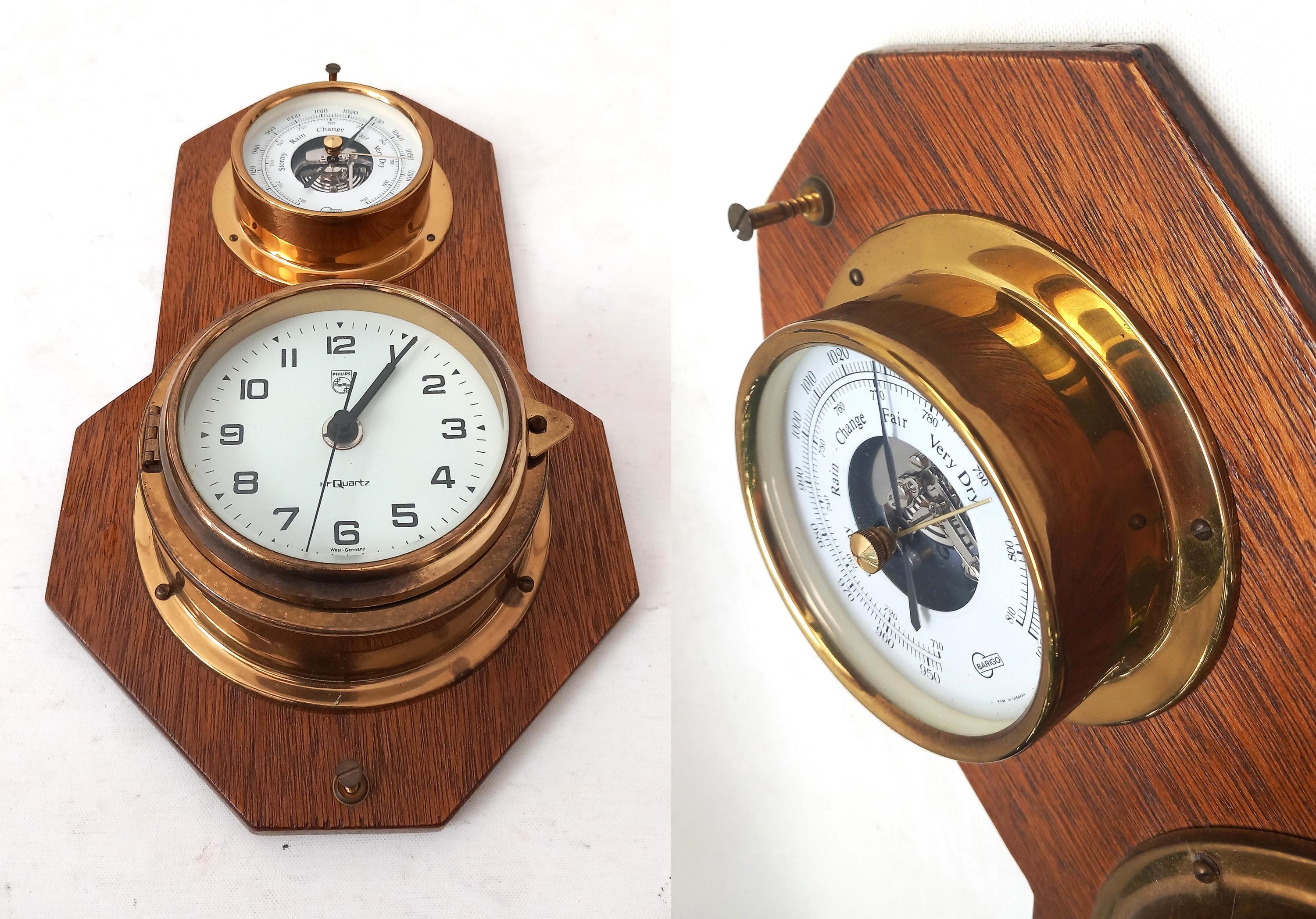 Barometer Weather Ship Vintage Art Deco Style BARIGO Ship Barometer Retro Style Barometer With ...