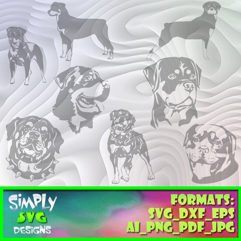 Download Cameo Eps Dxf 300dpi Printable For Cricut Etc Ai Silhouette Rottweiler Bundle 1 Includes Svg Png Clip Art Art Collectibles Lifepharmafze Com
