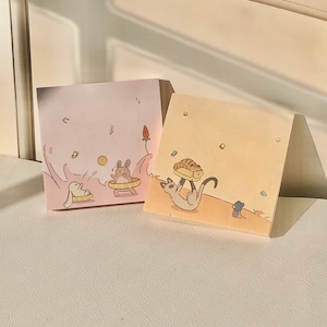 Cute Memo Pads | Notes | Doodles | Bunnies and Cat Designs