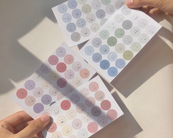 Aesthetic Face Sticker Sheets | journal | diary