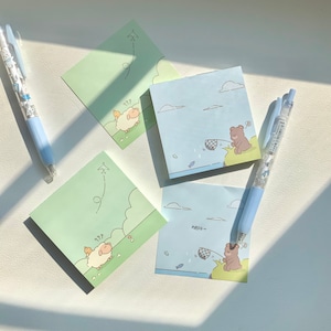 Cute Memo Pad | Notes | Doodles | Sheep and Bear Design