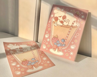 Cute Memo Pad | Notes | Doodles | Bunny and Ice Cream