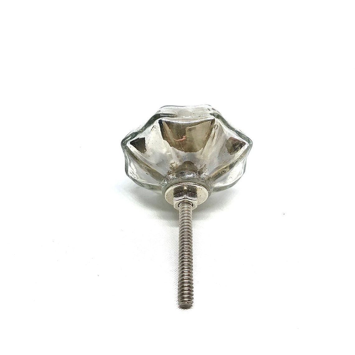 Mercury Glass Knob Vintage Glass Knob Glass Knob Etsy