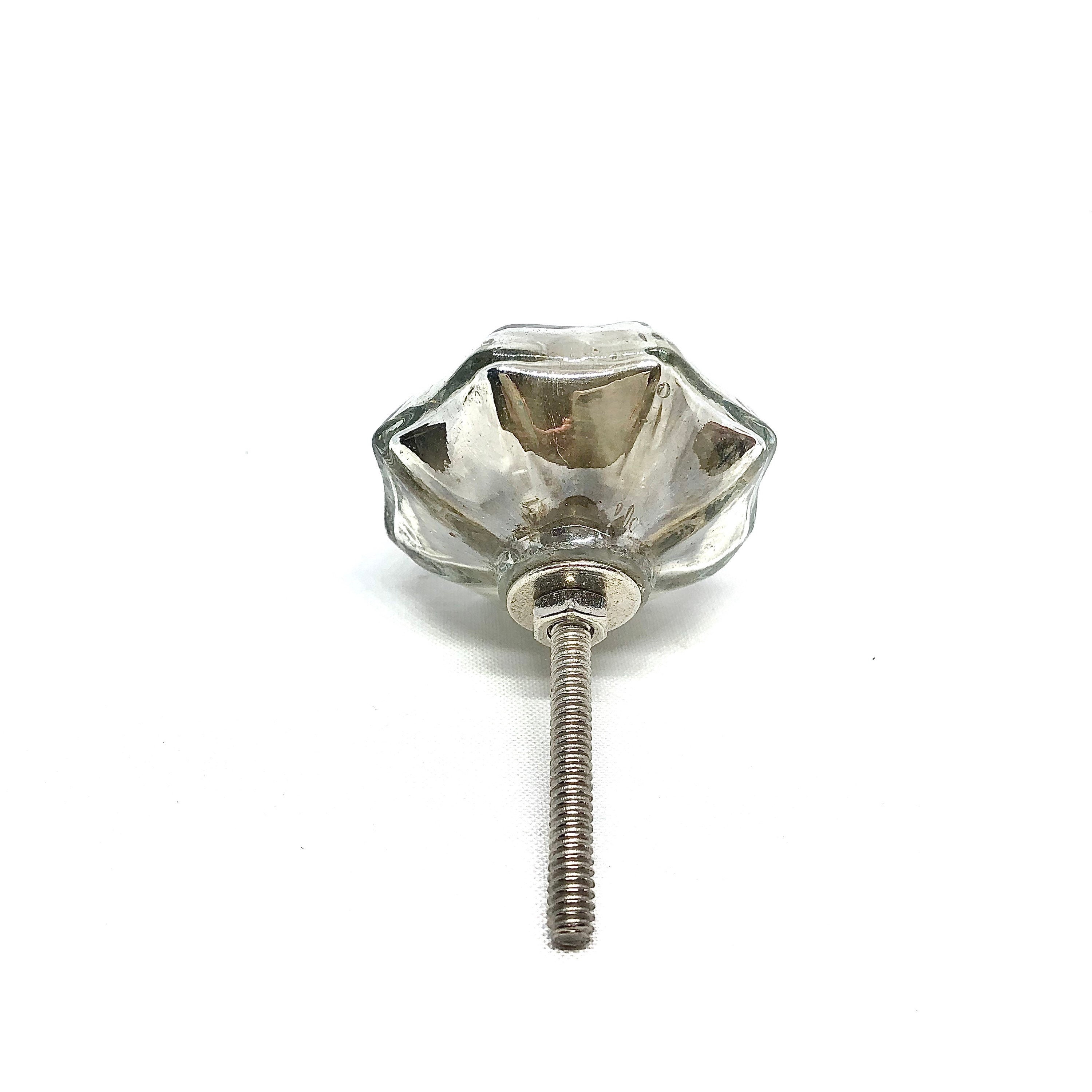 Mercury Glass Knob Vintage Glass Knob Glass Knob Etsy