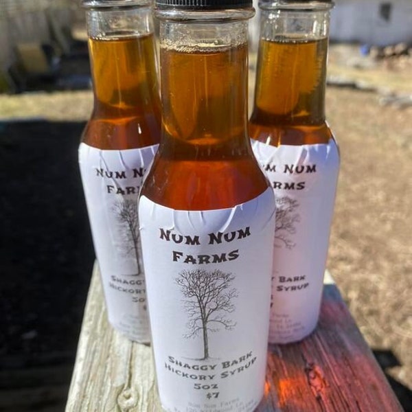 Wild Harvest Shaggy Bark Hickory Syrup Organic Cane Sugar Spring Water Num Num Farms 5oz