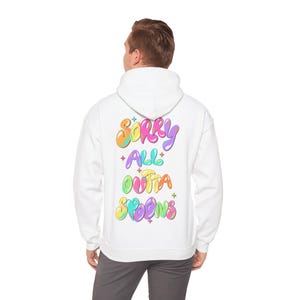 Chronic Illness Spoonie Hoodie, All Outta Spoons Sweatshirt, Fibromyalgia Awareness, Chronic Fatigue Syndrome Gift, Spoon Theory Pullover,