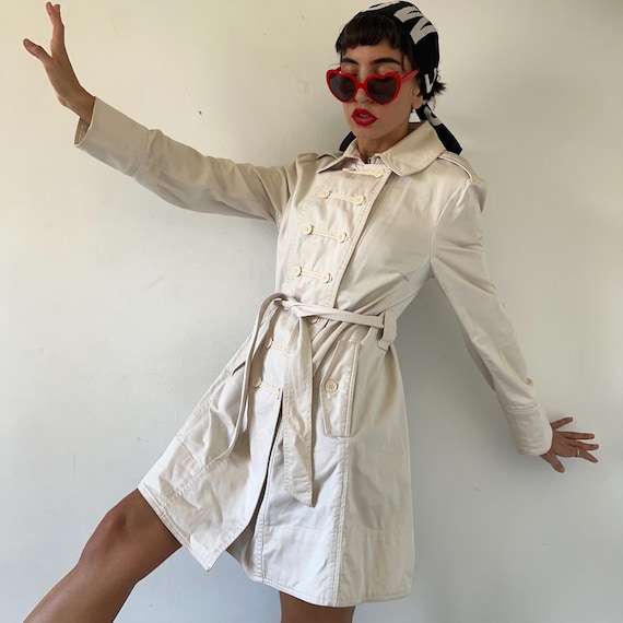 Vintage Marc Jacobs White Cotton Trench Coat: Y2K Minimalist Designer  Jacket Belted Spring Classic - Etsy