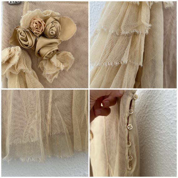 Jupe Longue Vintage En Voile à Terminer De Coudre - Tour De Taille 84 Cm, Longueur 98 Cm, Bas Ample (280 Cm)