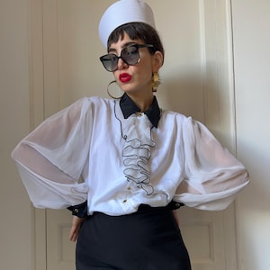 Vintage White Sheer Shirt - Etsy