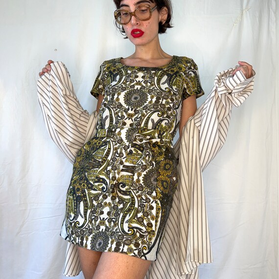 Vintage See By Chloé Belted Mini Dress, Y2K Flora… - image 5