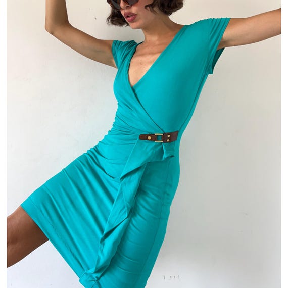 turquoise knit dress Tweed Mockneck Sweater Dress