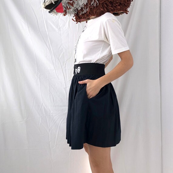Vintage Embellished Black Skater Skirt | Y2K Whim… - image 5