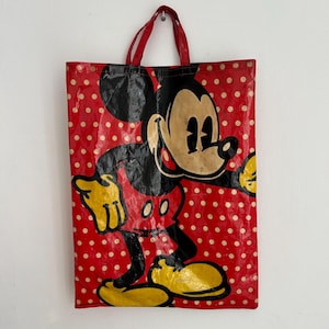 Rare 70s Mickey Mouse Tote Bag - Hand-Picked Disney Vintage Collectible Made in England for Fashion Lovers