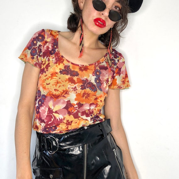 sheer camouflage top