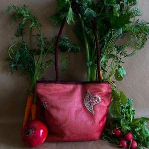 Vintage Y2K Mesh Shoulder Bag | Coral Red Embellished Boho Bag | 2000s Festival Purse Gift for Women
