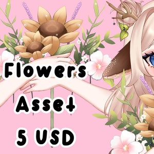Cute Flowers - Vtuber Asset