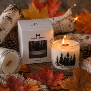 Cracklin’ Birch - Bougie au whisky de 283 g (10 oz) - Coffret cadeau