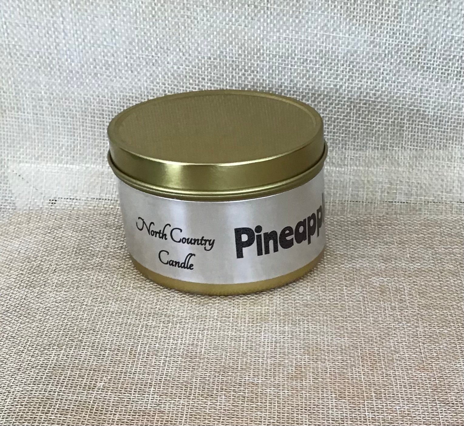 Candle Tins Gold 8 oz 40 hours Wood Wick Etsy