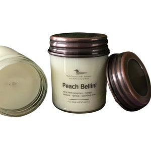 Canadian Made -Best Seller - Peach Bellini - 9 oz Soy Candle