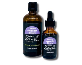 Lemon Lavender Bitters- use in gin, vodka, or champagne