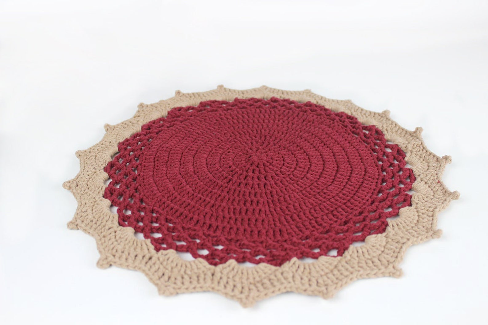 Knitted round placemats crochet table mats for dining tables Etsy
