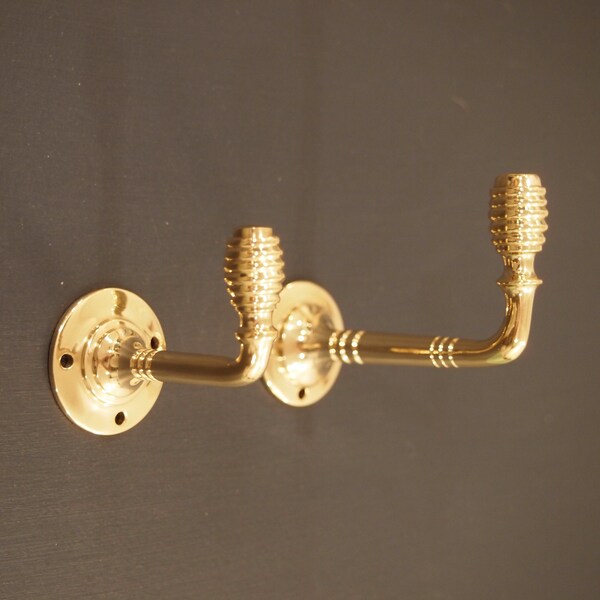 Small or Large Solid Brass Beehive Hook, Wall Hook, Coat Hook, Towel Hook, Robe Hook, Mask Hook, Wall Decor, Wall Art, Gift