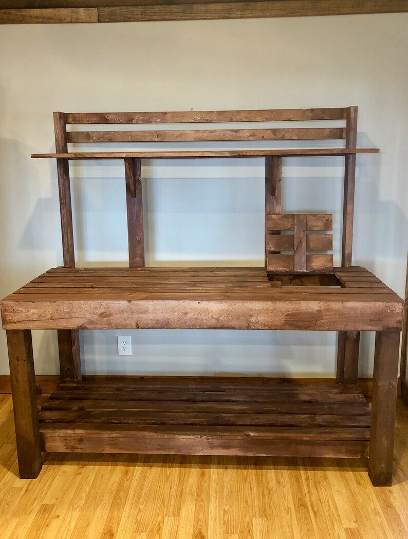 Banco de macetas de 5 pies / mesa de jardinería al aire libre | Etsy