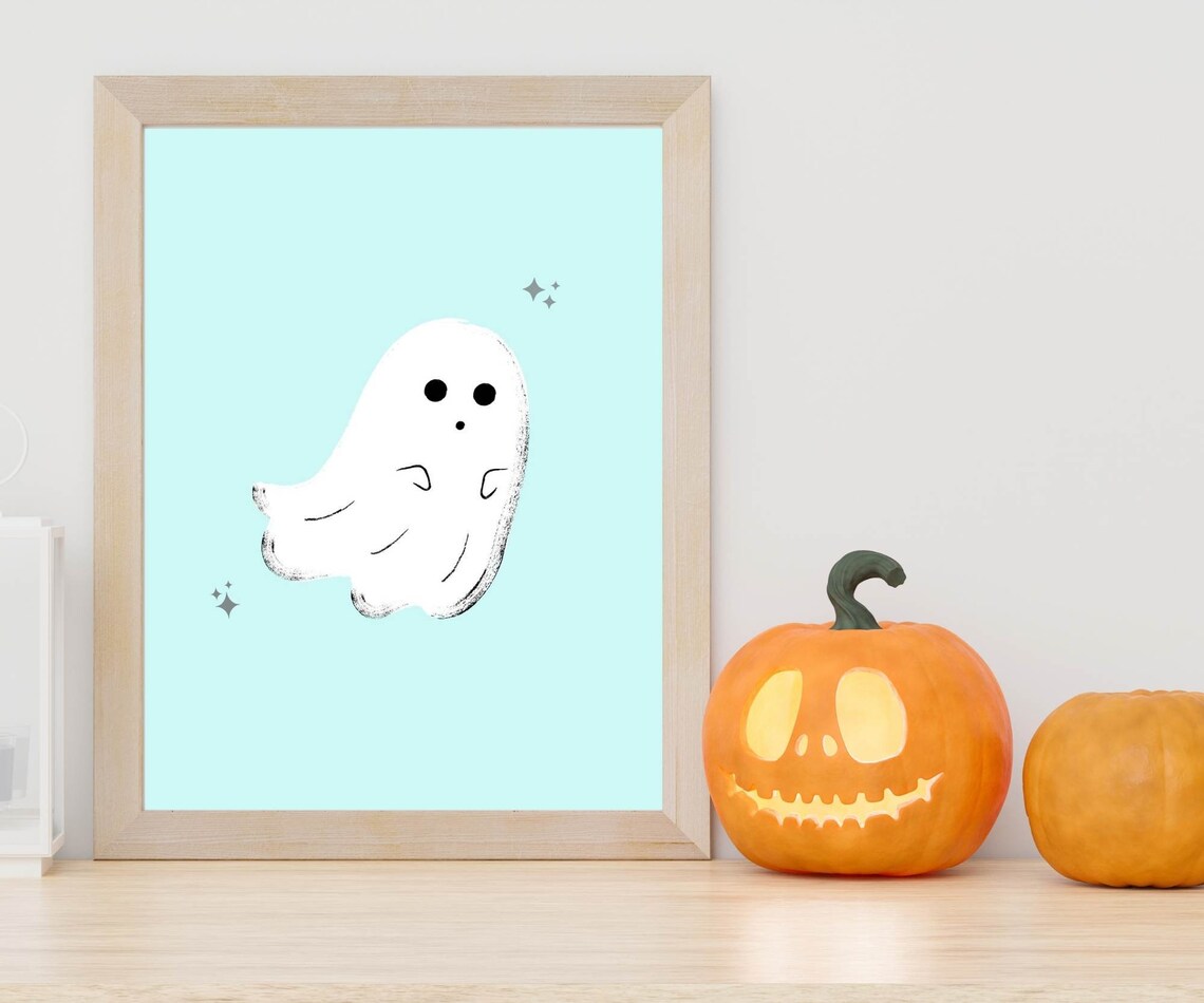 Digital Download Cute Ghost Print Pastel Halloween - Etsy UK