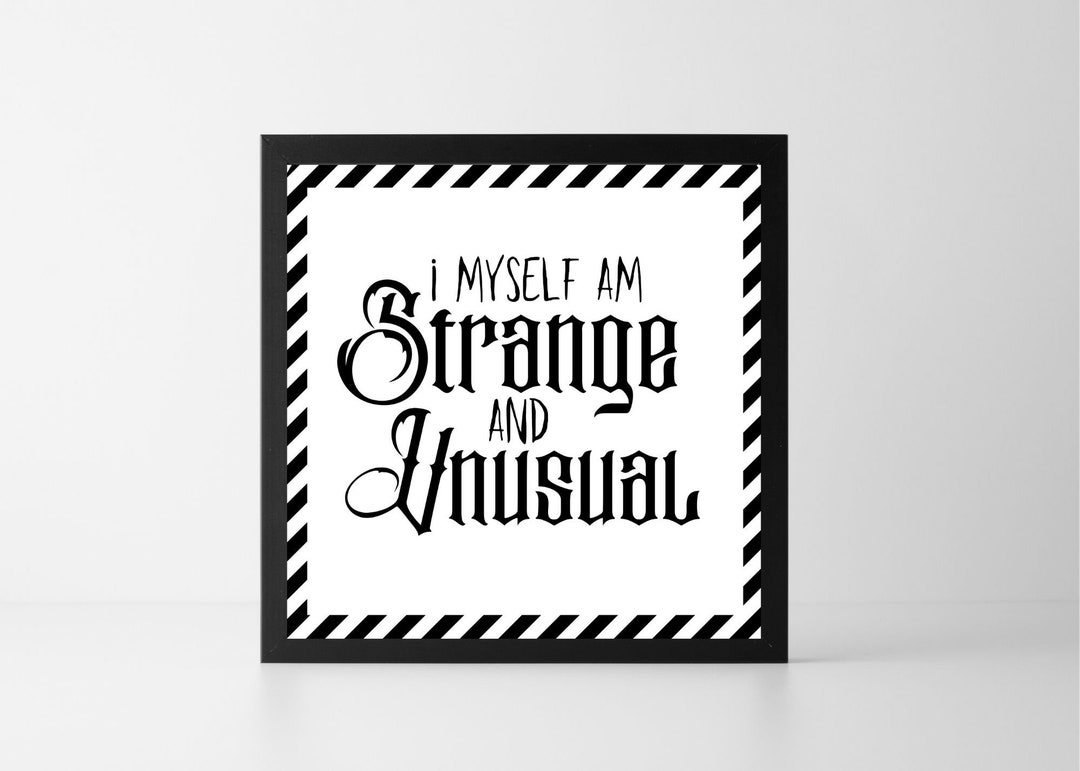 Digital Download I Myself Am Strange and Unusual - Etsy