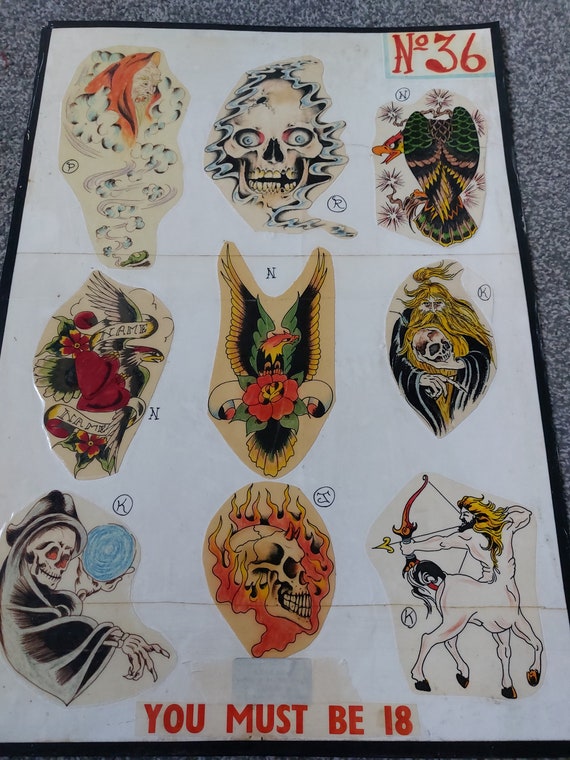 VINTAGE TATTOO FLASH  タトゥー Vintage Tattoo Flash - Etsy