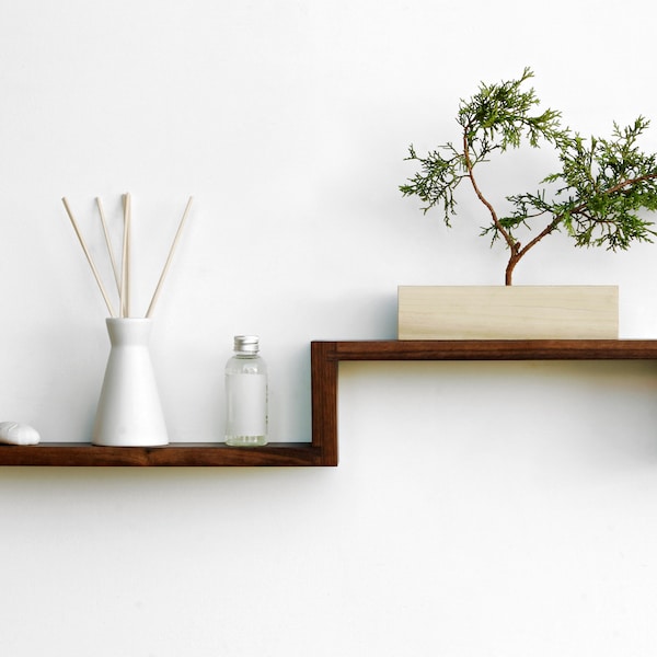 Walnut Shelf Etsy